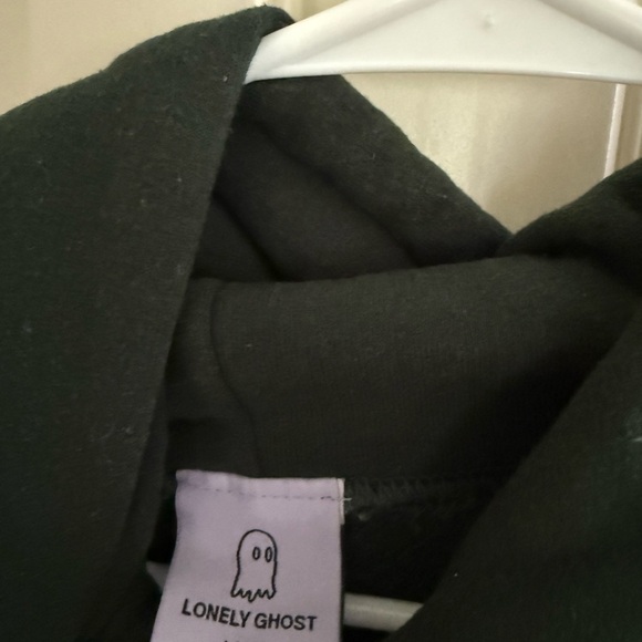 Lonely Ghost Dark Green Graphic Hoodie - Picture 4 of 6